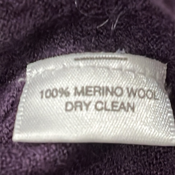 Merino Wool Purple Plum Crewneck Pullover Sweater S/M - Picture 9 of 9